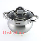 Набір каструль фірми Benson з нержавіючої сталі 8 предметів, фото 3