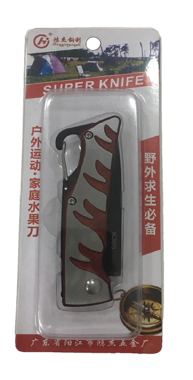 Складний кишеньковий ніж з карабіном Hongjiegangli K305