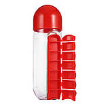 Пляшка-таблетниця Vitamin 600 мл червона (LB-5035), фото 3