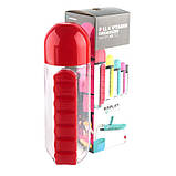 Пляшка-таблетниця Vitamin 600 мл червона (LB-5035), фото 4