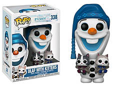 Фігурка Funko Pop Фанко Поп Олаф з котами Холодне серце Frozen Olaf with Kittens 9см Cartoon F O338