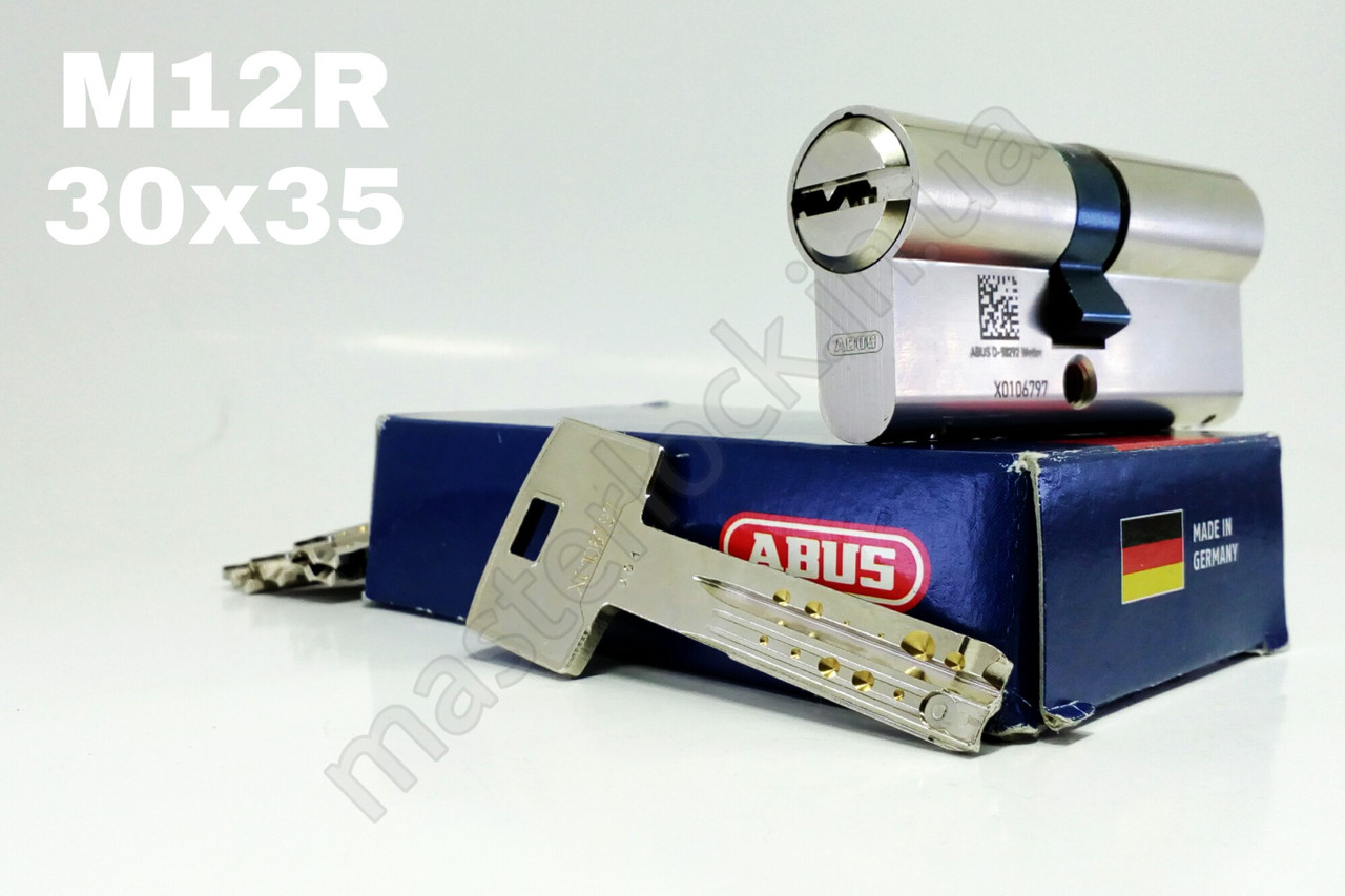 Циліндр ABUS M12R 65мм 30-35 ключ-ключ