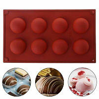 Силіконова форма півсфери на 8 шт. 5 см