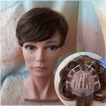 Напівперука накладка на маківку на зажимах русявий 05-07 - 10