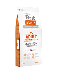Корм Brit Care Adult Medium Breed Lamb & Rice   (для собак весом от 10 до 25 кг) 12 кг