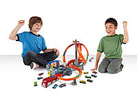 Хот Вилс мегатрек Штормовое Вращение Hot Wheels Spin Storm Playset.Головокружительные виражи