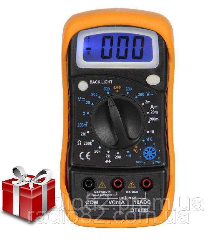 Мультиметр цифровий з вимірюванням температури оригінал DT-858L