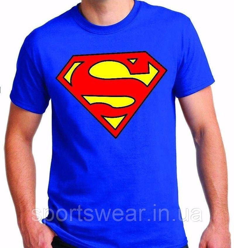 Чоловіча синя Футболка SUPERMAN Супермен "" В стилі Marvel ""