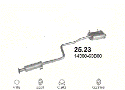 Глушник і резонатор Suzuki Swift хэтчбек трьохдверний 1.3 1989 - 2005 рр