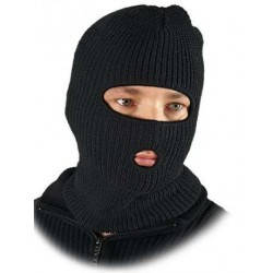 Шапка-маска «Балаклава» зимова (подвійна в'язання) чорна,зелена