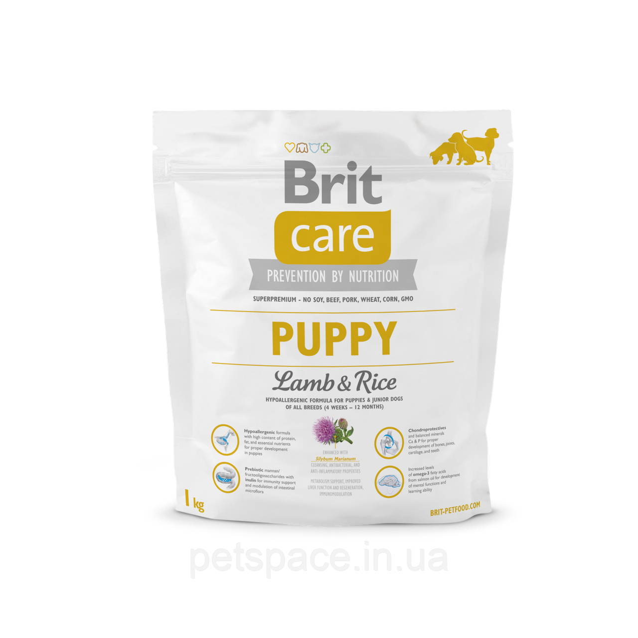 Корм Brit Care Puppy (Бріт Кеа для цуценят всіх порід з ягня і рисом) 1кг.