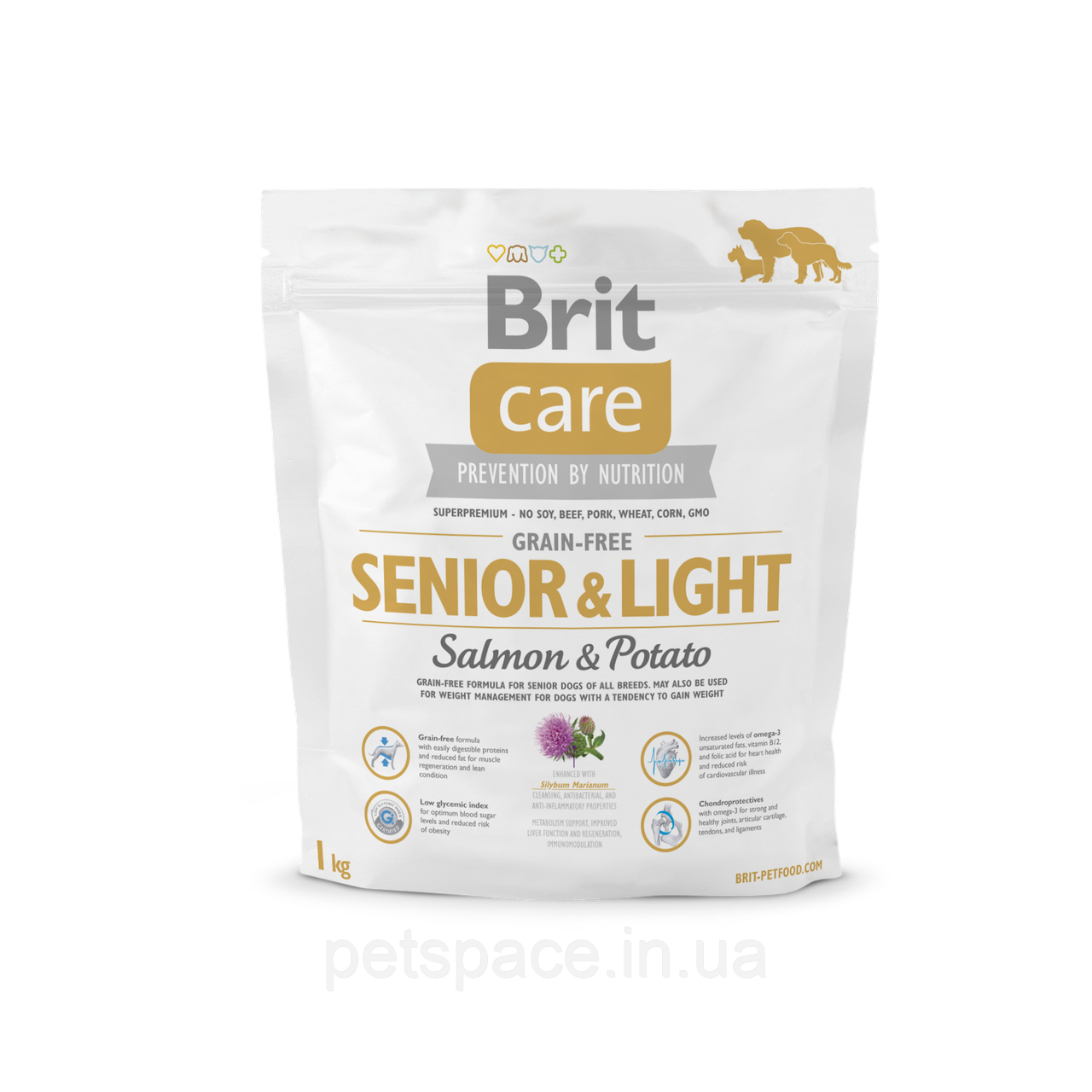Корм Brit Care Senior Salmon (Бріт Кеа для літніх собак усіх порід з лососем і картоплею) 1кг.