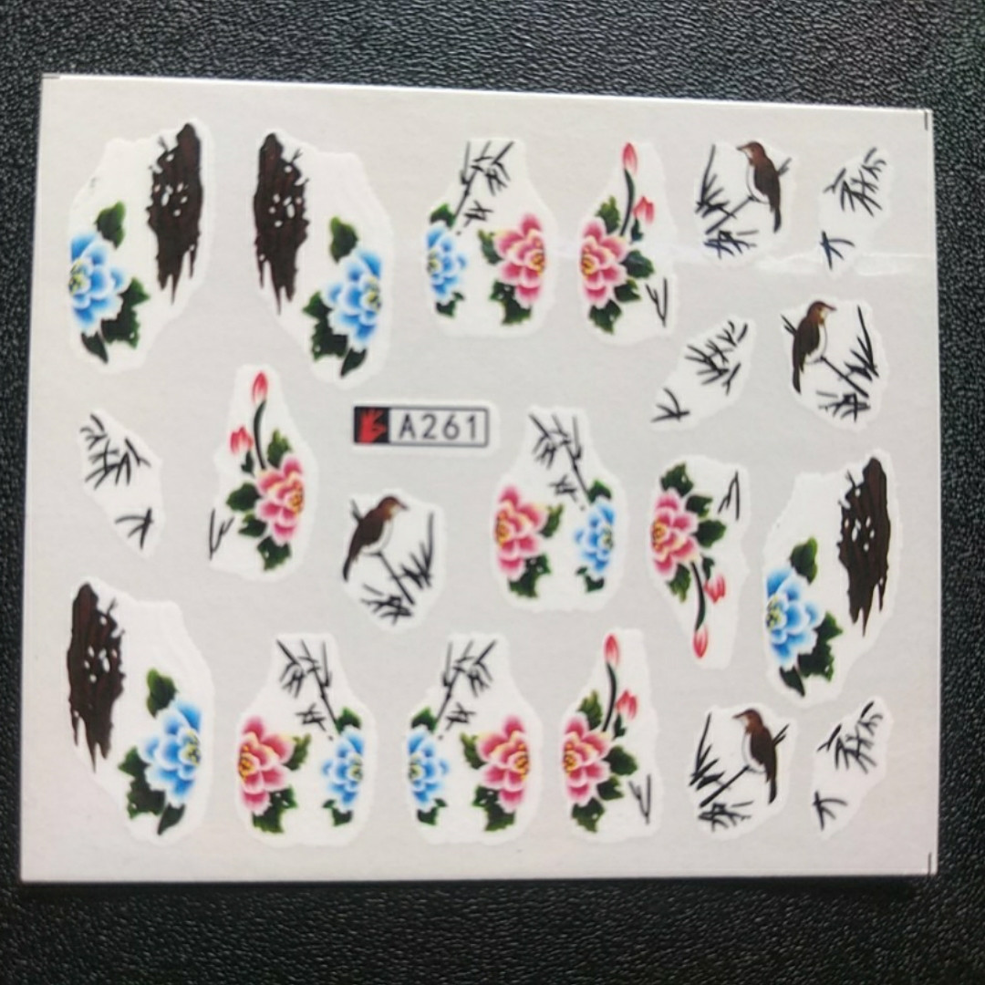 Наклейка на нігті, наклейка для нігтів, нігтьовий дизайн "квіти 20 шт. набір