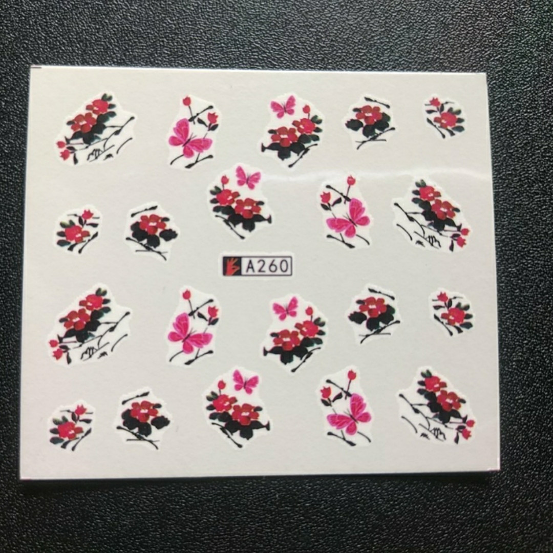 Наклейка на нігті, наклейка для нігтів, нігтьовий дизайн "квіти 20 шт. набір