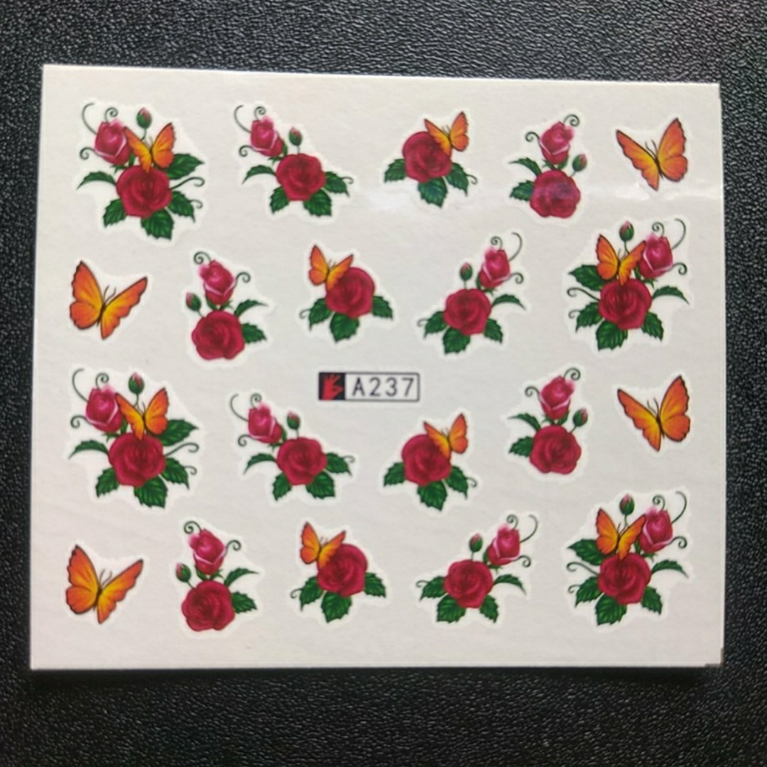 Наклейка на нігті, наклейка для нігтів, нігтьовий дизайн "квіти 20 шт. набір