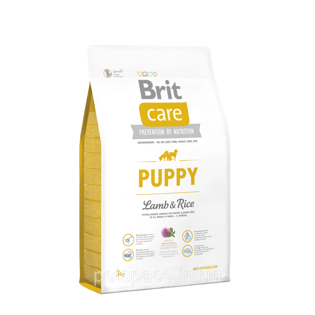 Корм Brit Care Puppy (Бріт Кеа для цуценят всіх порід з ягня і рисом) 3кг.