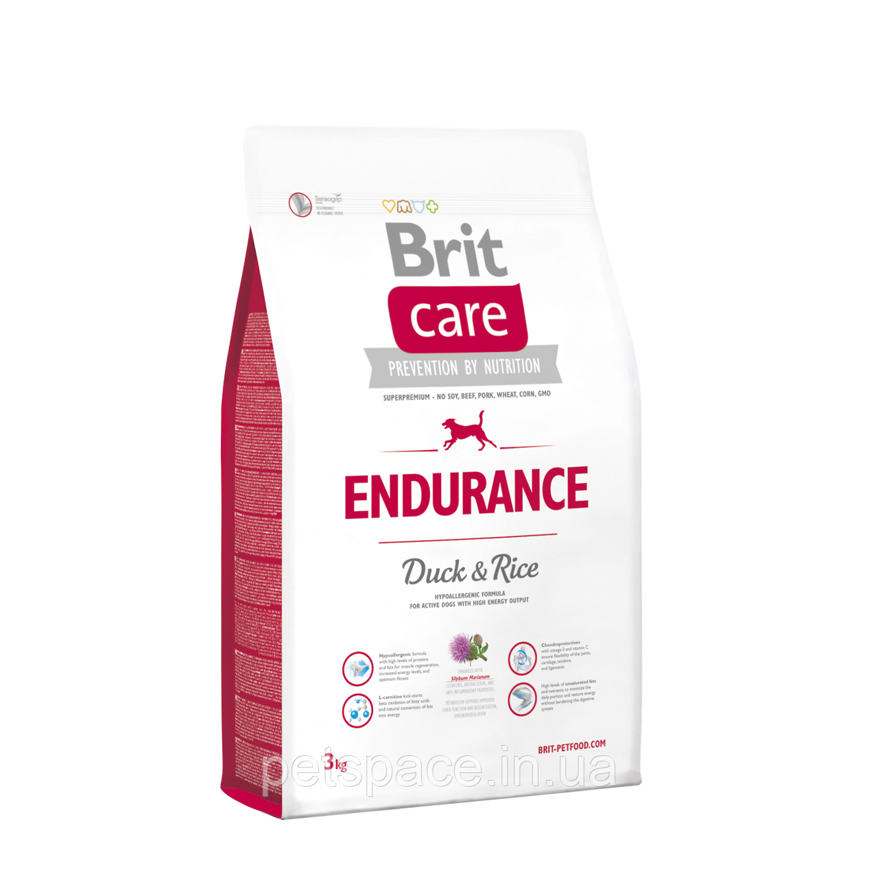 Корм Brit Care Endurance (Бріт Кеа Ендуранс для активних собак всіх порід з качкою і рисом) 3кг.