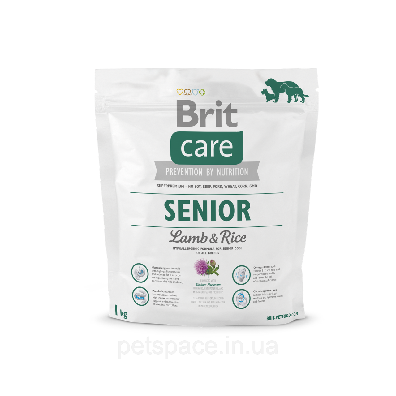 Корм Brit Care Senior (Бріт Кеа Сеньйор для літніх собак усіх порід з ягням і рисом) 1кг.