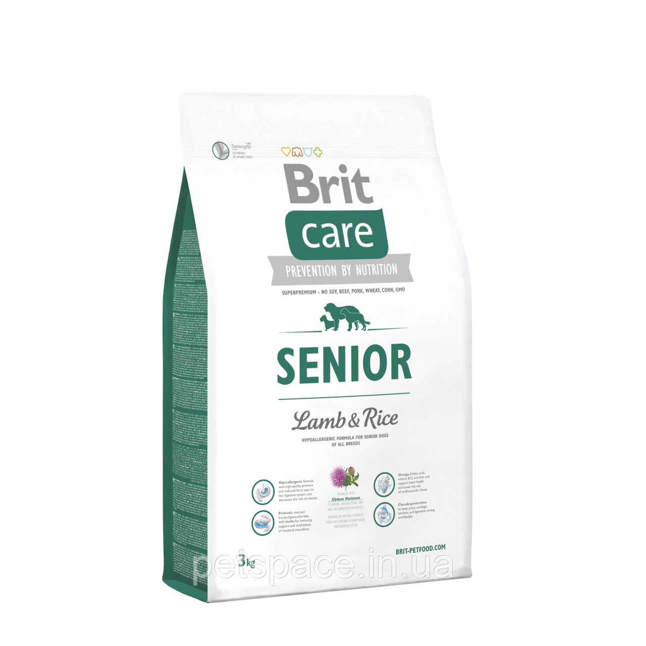 Корм Brit Care Senior (Бріт Кеа Сеньйор для літніх собак усіх порід з ягням і рисом) 3кг.
