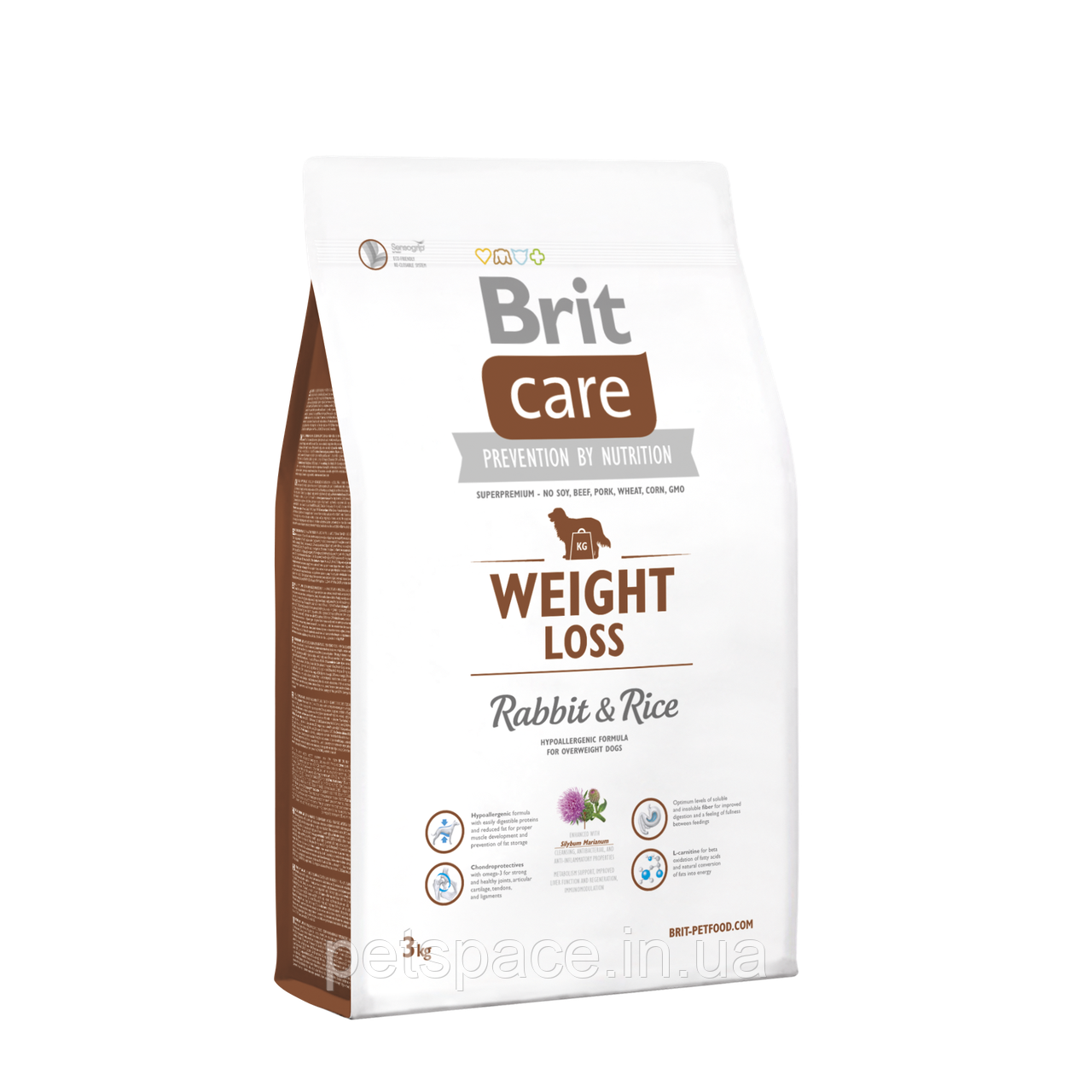 Корм Brit Care Weight Loss (Бріт Кеа для собак всіх порід із зайвою вагою з кроликом і рисом) 3кг.