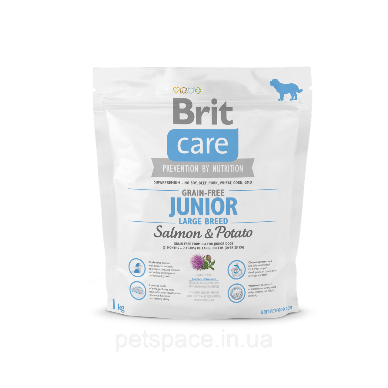 Корм Brit Care Junior Large Bree (Бріт Кеа для цуценят гігантських порід з лососем і картоплею) 1кг.