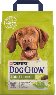 Корм для собак Dog Chow Adult (Дог Чау для дорослих собак, ягня) 2,5кг.