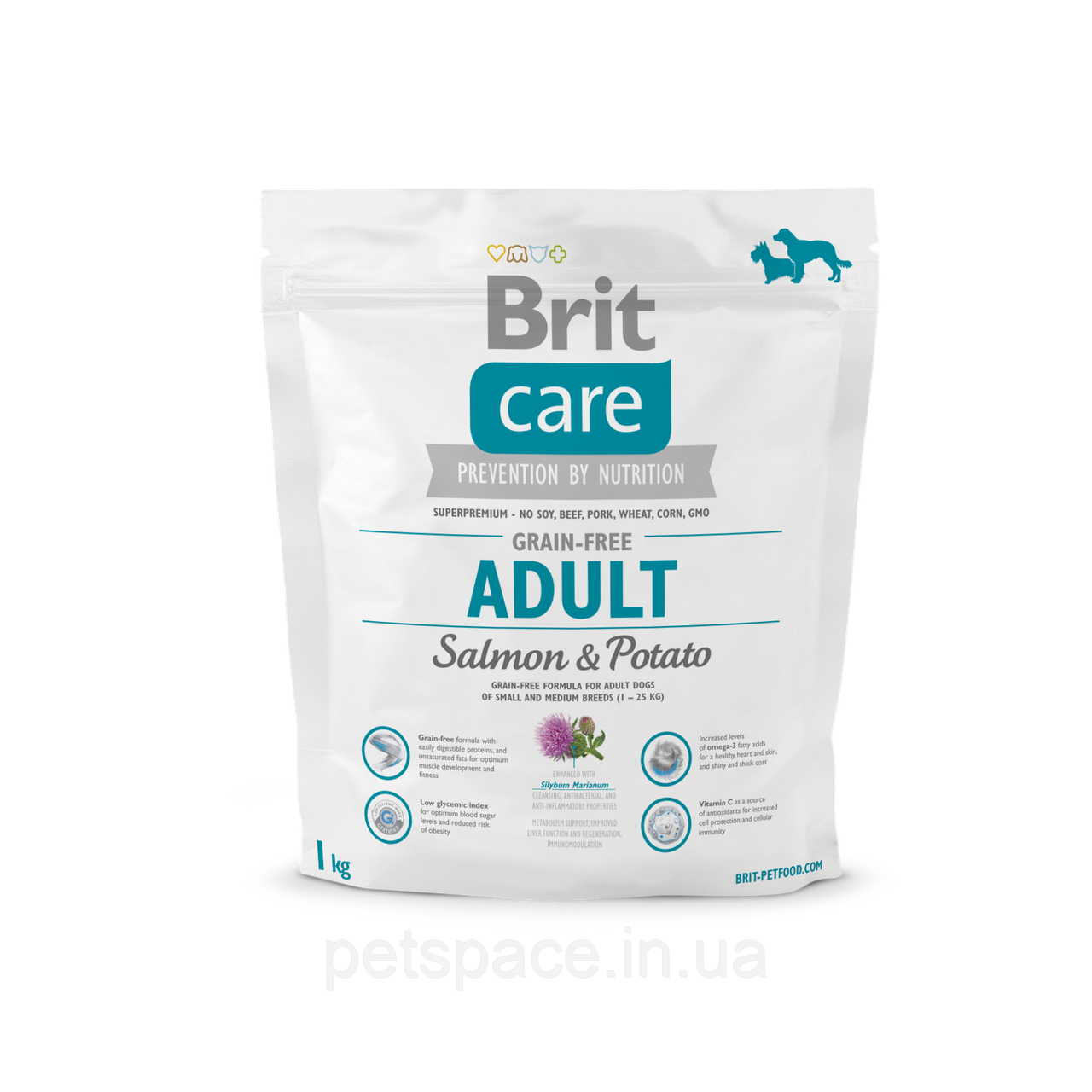 Корм Brit Care (Бріт Кеа для дрібних і середніх собак з лососем і картоплею) 1кг.