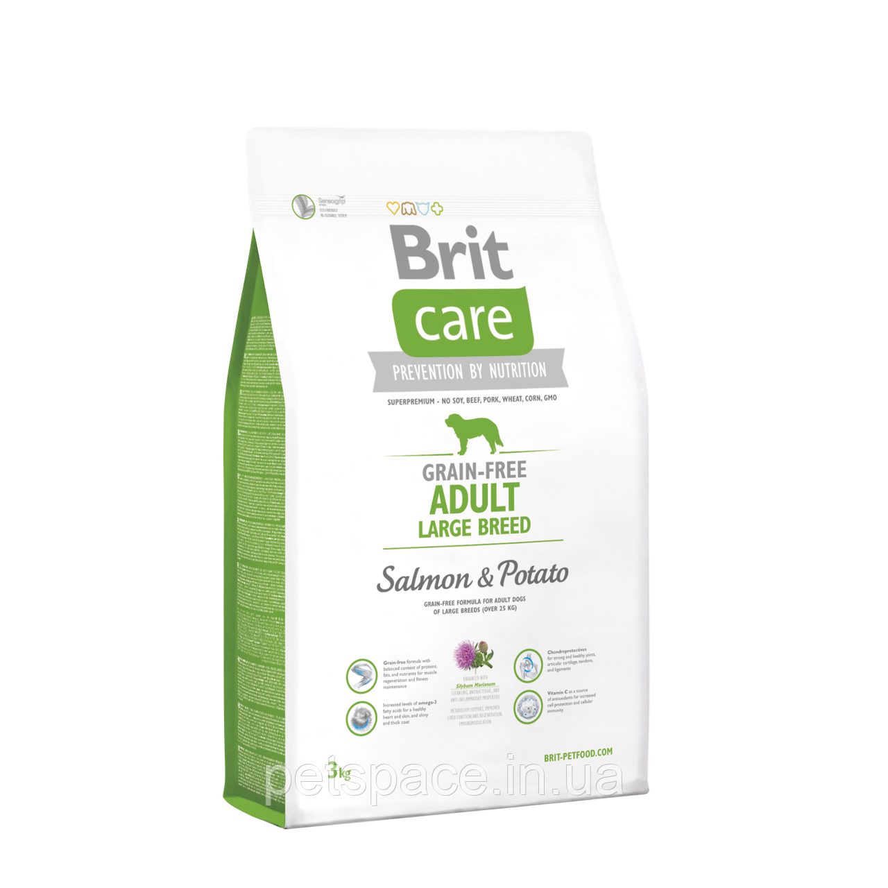 Корм Brit Care Large Breed Salmon (Бріт кеа для собак великих порід з лососем і картоплею) 1кг.