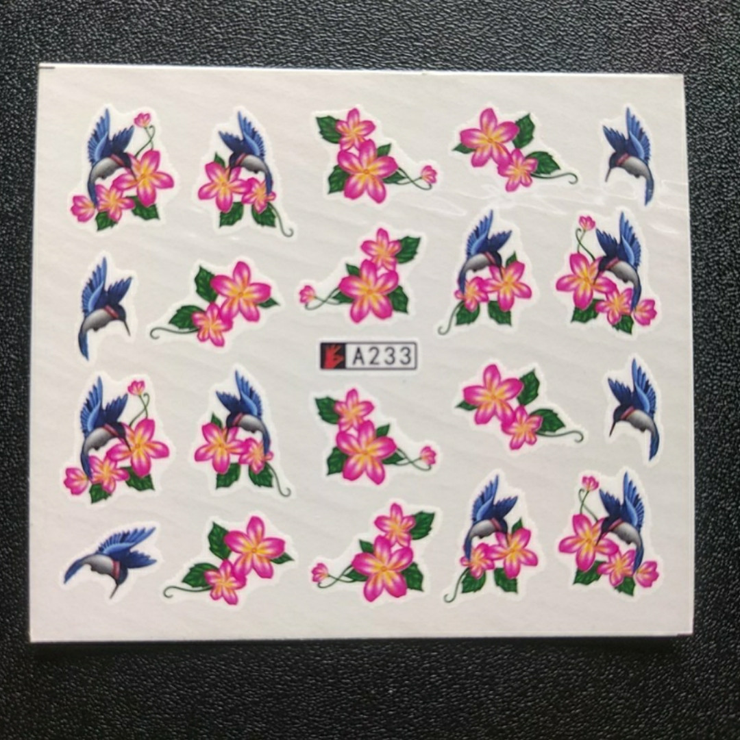 Наклейка на нігті, наклейка для нігтів, нігтьовий дизайн "квіти 20 шт. набір