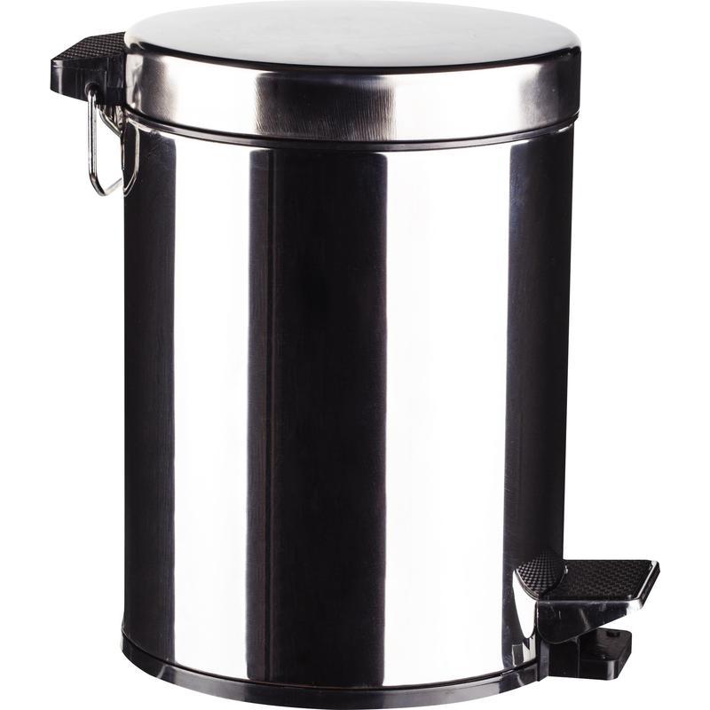 Відро для сміття з педаллю 12 л (хром)