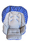 Чохол до стільчика для годування Chicco Polly 2 в 1 сніжинки на синьому, фото 2