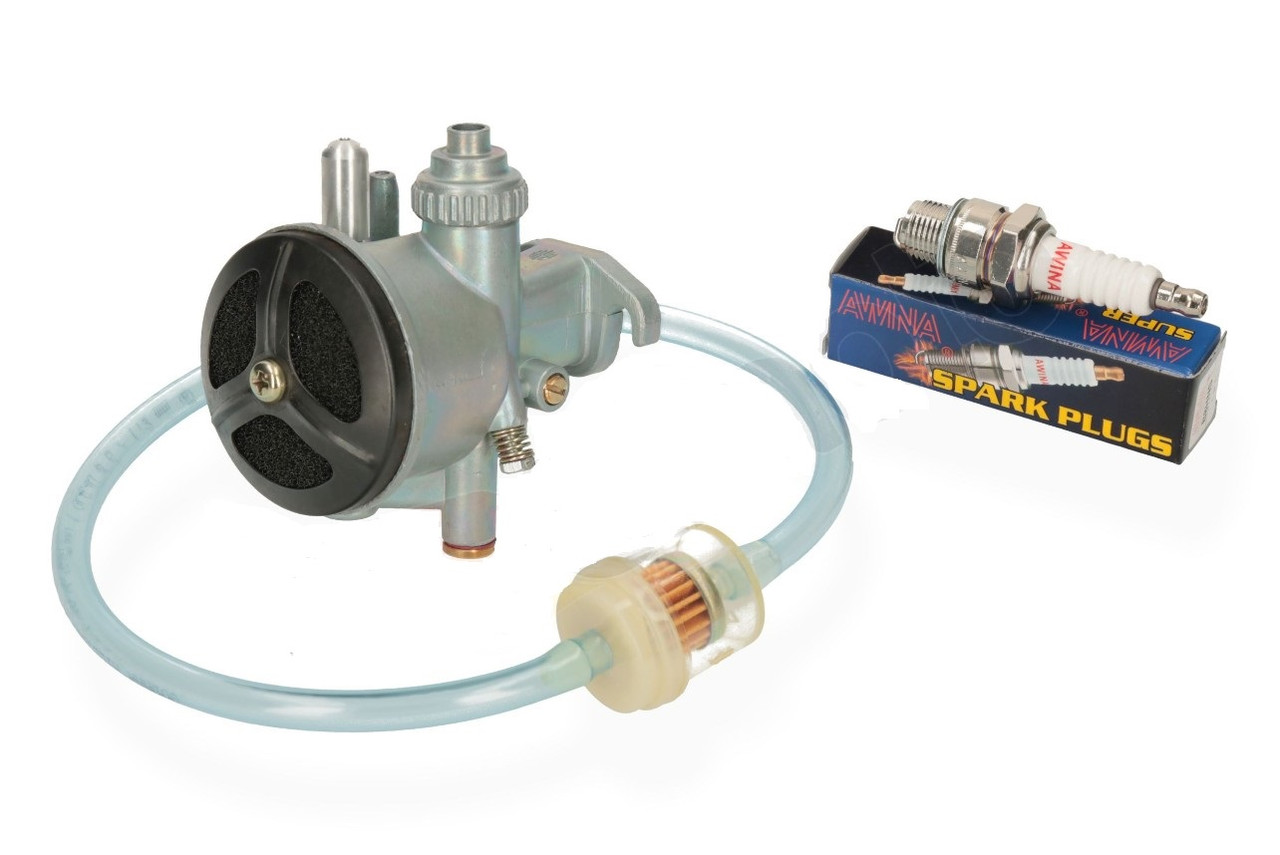 Карбюратор для мопедів Romet + паливний фільтр + 50 см кабель + свічка