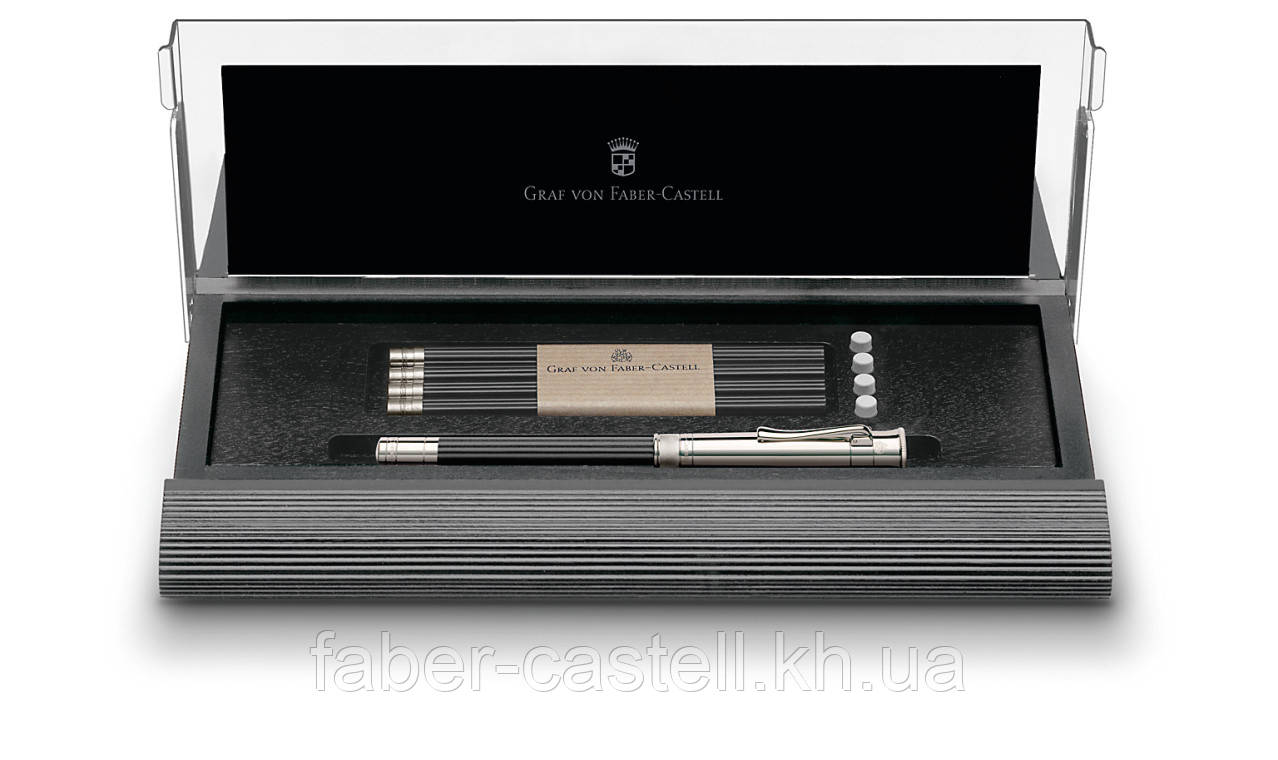 Настільний набір олівців Graf von Faber-Castell "Perfect Pencil" black, чорний кедр, 118518