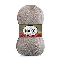 Пряжа Nako Nakolen 5 257 беж (нитки для вязания Нако Наколен 5) 49% шерсть - 51% премиум акрил