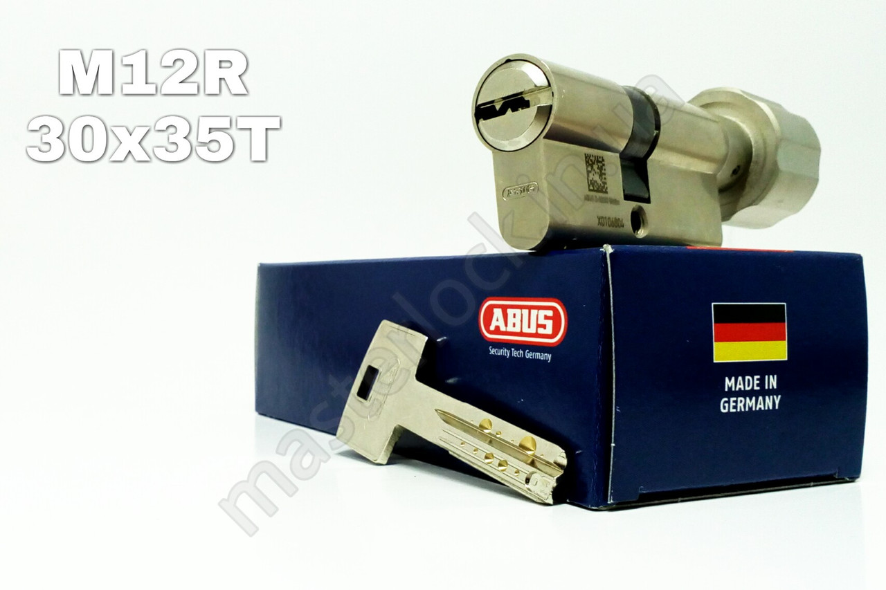 Циліндр ABUS M12R 65мм 30-35 ключ-тумблер
