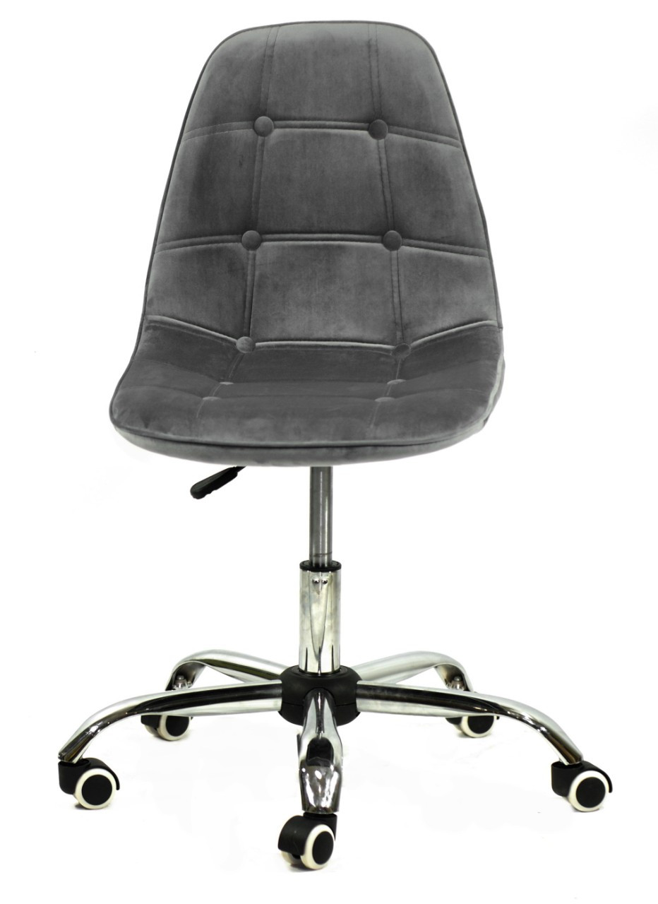 Офісний стілець Alex Office/ (Алекс Офіс) оксамит, Сірий В-3, фото 1