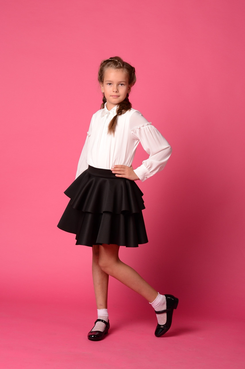 Ошатна шкільна сорочка для дівчинки BAEL Україна сурфінія Білий  ⁇  Шкільна форма для дівчаток
