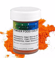 Барвник сухий для шоколаду Chefmaster Жовтогарячий Orange, 3 г