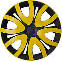 Колісні ковпаки MIKA радіус R15 4шт Olszewski Жовтий ⟃ чорний