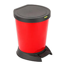 Відро для сміття з педаллю Алеана 10 л (червоне)