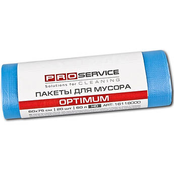 Пакети для сміття PRO 60х80 60 л/20 шт сині HD