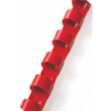 Пружини для палітурки пластикові Ф10 мм, червоні, 100 штук (зшиває до 75 аркушів)