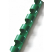 Пружини для палітурки пластикові Ф10 мм, зелені, 100 штук (зшиває до 75 листів)
