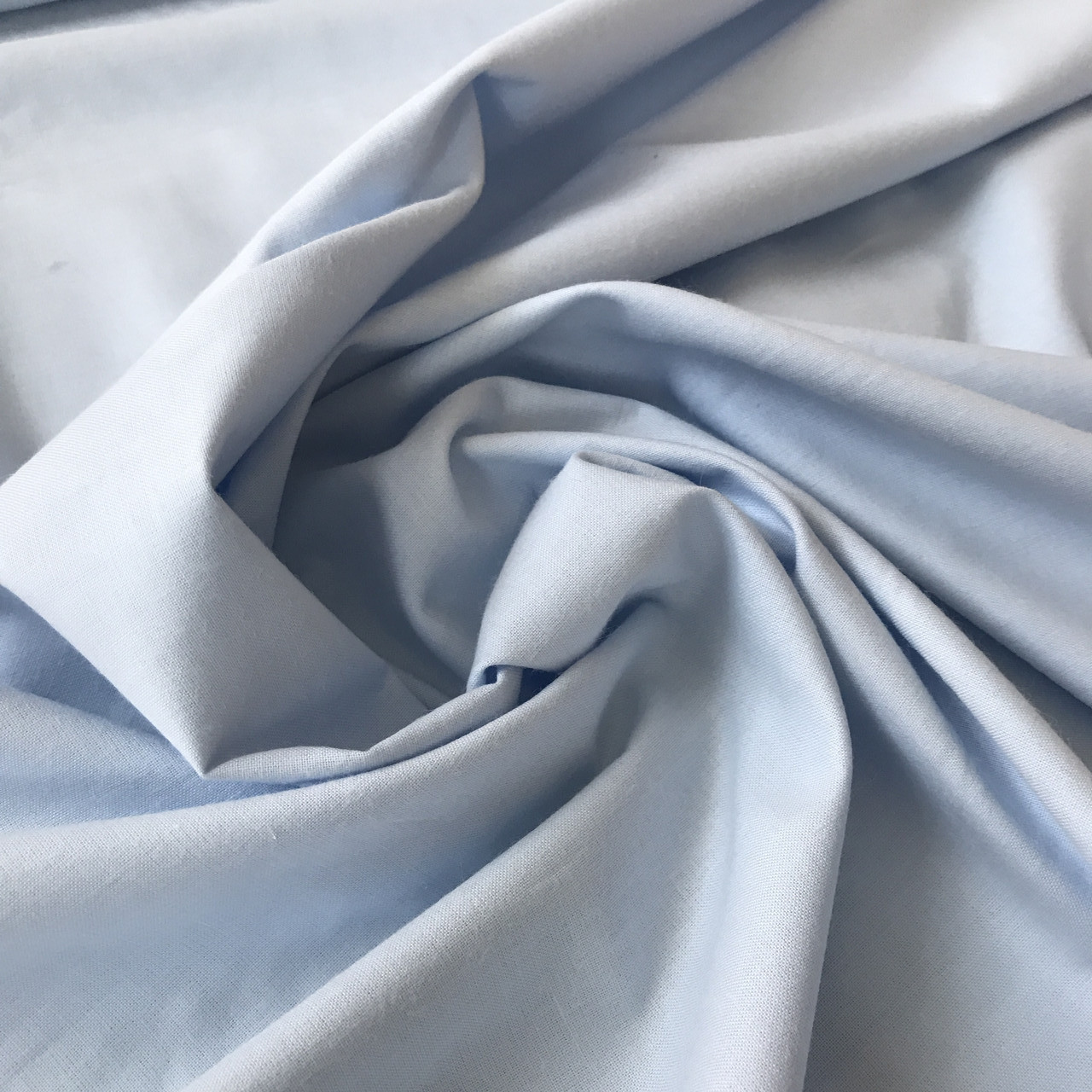 Бязь однотонна світло-блакитна, ширина 160 см, фото 1