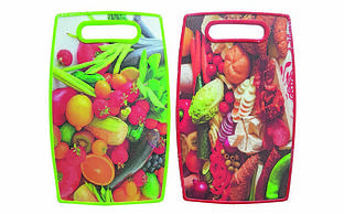 Обробна дошка 37*23см пластикова з принтом ОВОЧІ