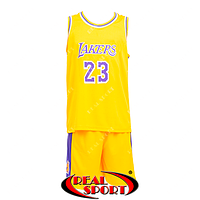 Баскетбольна форма Лейкерс Джеймс №23 жовта