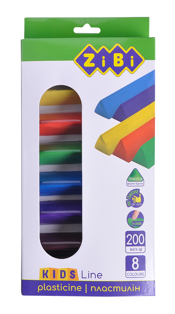 8 кольорів пластилін, 200г., KIDS Line ZB.6226 ZiBi