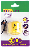 Точилка с контейнером 1 отверстие желтая СМАЙЛ KIDS Line ZiBi