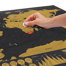 Скретч карта світу Scratch Map Deluxe Edition black, фото 2