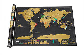Скретч карта світу Scratch Map Deluxe Edition black, фото 3